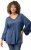 Ulla Popken Trumpet Sleeve Cold Dyed Tee Dove Blue - Печатни тениски за жени - 