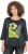 Ulla Popken Graphic Patch Print 3/4 Sleeve T-Shirt Black - Тениски - 