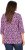 Ulla Popken Floral 3/4 Sleeve V-Neck A-Line Tee Amethyst - Тениски - 