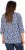 Ulla Popken Floral 3/4 Sleeve V-Neck A-Line Tee Blue - Тениски - 