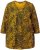 Ulla Popken Animal Print 3/4 Sleeve V-Neck Tee Neon Orange - Тениски - 