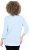 Ulla Popken Country Lettered 3/4 Sleeve Tee Soft Light Blue - Печатни тениски за жени - 