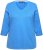 Ulla Popken Country Lettered 3/4 Sleeve Tee Teal Blue - Печатни тениски за жени - 