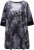Ulla Popken Velvet Peacock Feather 3/4 Sleeve Tunic Blouse Black - Тениски - 