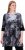 Ulla Popken Velvet Peacock Feather 3/4 Sleeve Tunic Blouse Black - Тениски - 