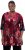 Ulla Popken Velvet Peacock Feather 3/4 Sleeve Tunic Blouse Wine Red - Тениски - 