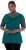 Ulla Popken Sequined Mesh Sleeve Blouse Dark Green - Тениски - 