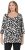 Ulla Popken Scribble Print Square Neck 3/4 Sleeve Tee Black - Печатни тениски за жени - 