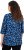 Ulla Popken Scribble Print Square Neck 3/4 Sleeve Tee Navy - Печатни тениски за жени - 