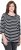 Ulla Popken Striped 3/4 Sleeve A-Line Tee Black - Тениски - 