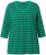 Ulla Popken Striped 3/4 Sleeve A-Line Tee Moss Green - Тениски - 