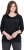 Ulla Popken SPRING Studded 3/4 Sleeve Tee Black - Тениски - 