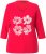 Ulla Popken Floral Graphic V-Neck Tee Lychee - Печатни тениски за жени - 