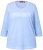 Ulla Popken UNIQUE Embroidered 3/4 Sleeve Tee Light Blue - Тениски - 