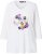 Ulla Popken Casual Mood Floral V-Neck Tee Off-White - Тениски - 