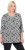 Ulla Popken Graphic Flower A-Line 3/4 Sleeve Tee Soft Light Blue - Тениски - 