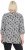 Ulla Popken Graphic Flower A-Line 3/4 Sleeve Tee Soft Light Blue - Тениски - 