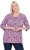 Ulla Popken Graphic Flower A-Line 3/4 Sleeve Tee Pink - Тениски - 