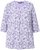 Ulla Popken Graphic Flower A-Line 3/4 Sleeve Tee Lavender - Тениски - 
