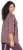 Ulla Popken Mixed Pattern Stripe 3/4 Sleeve Tee Dark Cherry Red - Тениски - 