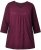 Ulla Popken Flower Print 3/4 Sleeve Tee Dark Ruby - Тениски - 
