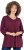 Ulla Popken Flower Print 3/4 Sleeve Tee Dark Ruby - Тениски - 