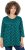 Ulla Popken Flower Print 3/4 Sleeve Tee Teal Green - Тениски - 