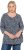 Ulla Popken Snowflake Print 3/4 Sleeve Tee Navy - Тениски - 