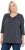 Ulla Popken Gingerbread Print 3/4 Sleeve Tee Navy - Тениски - 