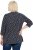 Ulla Popken Gingerbread Print 3/4 Sleeve Tee Navy - Тениски - 
