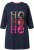 Ulla Popken Ho Ho Ho 3/4 Sleeve Graphic Tunic Tee Navy - Тениски - 