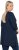 Ulla Popken Ho Ho Ho 3/4 Sleeve Graphic Tunic Tee Navy - Тениски - 