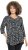 Ulla Popken Ribbon Print 3/4 Sleeve Asymmetric Tee Black - Печатни тениски за жени - 