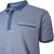 Kam Jeans 5525 Raised Dobby Fabric Polo with Tipping Indigo - Поло тениски - мъжки тениски с яка големи размери
