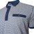 Kam Jeans 5528 AOP Print with Jacquard Collar/Cuffs Polo Navy - Поло тениски - мъжки тениски с яка големи размери
