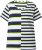 Ulla Popken Mix Stripe Short Sleeve Tee Lime - Печатни тениски за жени - 