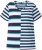 Ulla Popken Mix Stripe Short Sleeve Tee Deep Aqua - Печатни тениски за жени - 