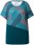 Ulla Popken Quick Drying Geometric Print Short Sleeve Tee Dark Petrol - Печатни тениски за жени - 