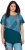 Ulla Popken Quick Drying Geometric Print Short Sleeve Tee Dark Petrol - Печатни тениски за жени - 