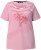 Ulla Popken Palm Tree Embroidered Tee Dark Raspberry - Печатни тениски за жени - 