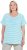 Ulla Popken Palm Tree Embroidered Tee Deep Aqua - Печатни тениски за жени - 