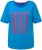 Ulla Popken LOVE Short Sleeve Graphic Tee Sapphire Blue - Печатни тениски за жени - 