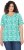 Ulla Popken Coral Reef Printed Short Sleeve V-Neck Tee Emerald - Печатни тениски за жени - 