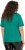 Ulla Popken Embroidered Face Motif Short Sleeve V-Neck Tee Emerald Green - Печатни тениски за жени - 