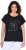Ulla Popken Metallic Animal Cap Sleeve Graphic Tee Black - Печатни тениски за жени - 