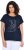 Ulla Popken Metallic Animal Cap Sleeve Graphic Tee Navy - Печатни тениски за жени - 
