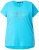 Ulla Popken Metallic Animal Cap Sleeve Graphic Tee Deep Aqua - Печатни тениски за жени - 