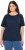 Ulla Popken TRUE Lettering Short Sleeve Tee Navy Blue - Печатни тениски за жени - 