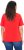 Ulla Popken TRUE Lettering Short Sleeve Tee Neon Red - Печатни тениски за жени - 