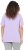 Ulla Popken Metallic Feather Short Sleeve Graphic Tee Lavender - Печатни тениски за жени - 